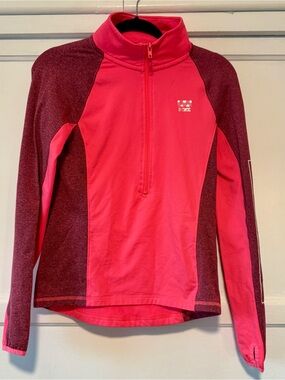 PINK Victoria's Secret Neon Pink Zip Pullover (Matching pants listed)